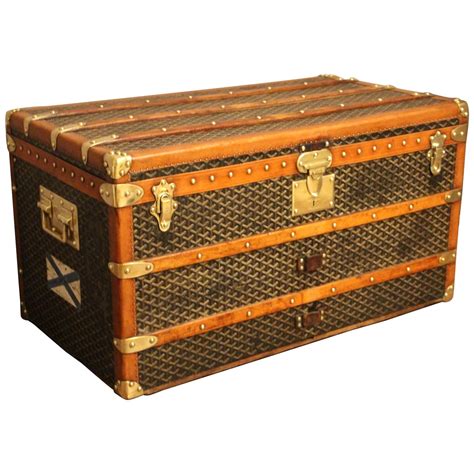 goyard steamer trunk for sale|antique Goyard trunks.